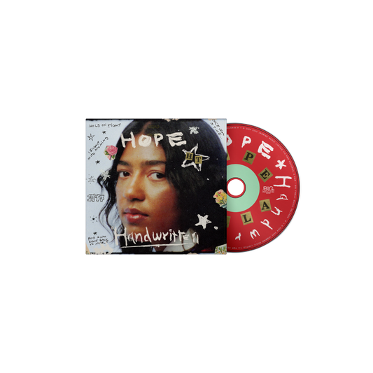 CD with cover featuring a person's face and 'Hope' text on a white background